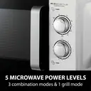 Caso Design MG 25 Ecostyle Ceramic Microwave Oven with Grill – Silver， 25 Litre Capacity， 900W Microwave， 1000W Grill， Turntable Free Ceramic Base， 03329 image 4