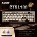 【Levage Motorisé Innovant】Siukie CTRL100 Clavier mécanique en aluminium CNC, touches HMX Cream Taro HIFI, écran IPS personnalisable, Gasket Mount, sans-fil Tri-Mode, layout 96 %, US QWERTY - Bronze Anodisé image 1