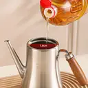 Maxcook 304
Stainless Steel Olive Oil Dispenser & Kitchen Cruet (16.9oz/500mL) - Leakproof Oil Bottle - beech wood Handle image 5
