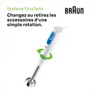 BRAUN MultiQuick 2, Pied Mixeur 600W, MQ20.236M, Blanc image 3