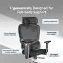 SIHOO M56C Ergonomic Office Chair - Adjustable Desk Chair with 3D Dynamic Lumbar Support, Breathable Mesh Back, Adjustable Headrest and PU Armrests for Home Office - (Black) image 8