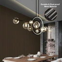 Homary Modern Linear 10-Light Black Island Pendant Light for Kitchen & Dining Room image 6