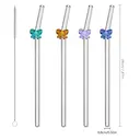Huacan high borosilicate high-temperature resistant and environmentally friendly straw creative bow straw image 4