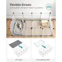 SONGMICS Outdoor-Haltungskasten mit Bodenplatten, Spielbox, Haltungskasten für Meerschweinchen, Hamster, Kaninchen und Igel, aus Kunststoff, 143 x 73 x 46 cm, Weiß, Modell LPC02W image 3