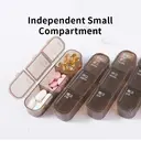 JORDAN&JUDY Portable Sealed Weekly Pill Organizer Large Capacity Pill Dispenser Pill Storage Box 21 Compartments-Brown image 9