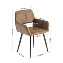 URBAN MEUBLE Lot de 2 Chaises de Salle à Manger en Similicuir Daim image 8