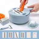  3-in-1 Vegetable Slicer Mandoline Adjustable Thickness Kitchen Gadget Blue                 image 2
