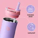 Bottle Bottle Lilac 700ml (24oz) Stainless Steel Insulated Water Bottle with Straw, Lid, and Handle, Suitable For Men And Women For Sports, Travel, And Gym Use image 1