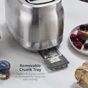 Swan Retro Revive 2 Slice Toaster, Hidden Cord Storage, Vintage, Variable Width Slots, 930W, Stainless Steel - ST19028SS image 4