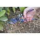 Flora Guard Ensemble d'outils de jardinage en aluminium avec déplantoir, herse et sécateur - Motif floral violet image 5