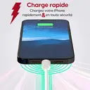 dpower F6000 Câble USB vers Lightning, 2A Charge Rapide Câble de Charge,1mètre blanc image 3
