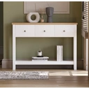 Vida Designs Console Table Arlington 3 Drawers White/Oak Effect image 0
