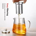 Huacan Glass Teapot for Gongfu Tea Brewing, Home Use, Heatproof, Filtered Flower Tea Pot 750ml image 3