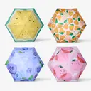 Beneunder BM527 Parapluie cinq plis à revêtement noir - Rose fraise  image 5