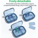 Lot de 2 Boîtes à Pilules Compactes à 3 Compartiments, Étanches à l’Humidité, Organisateur de Voyage pour Poche ou Sac, Boîte à Médicaments et Vitamines Quotidienne, Rangement pour Oméga-3 et Compléments image 6