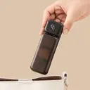 JORDAN&JUDY Small Pill Organizer Portable Mini Daily Pill Case Tablet Cutter Storage Box 1 pc Brown image 5