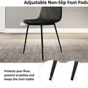 Vida Designs Dining Chairs Luton Quilted Black 2pcs image 5