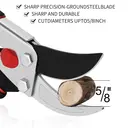FLORA GUARD Secateurs, 8.5 Inch Traditional Bypass Pruning Shears, Professional Tree and Branch Garden Pruner image 6