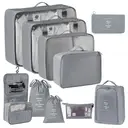 10 Pcs Deluxe Travel Packing Cubes Set, Multi-Functional Luggage Organizers, Gray, Ideal for Long Trips & Extended Stays image 3