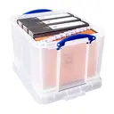Really Useful Plastic Storage Box 35L Clear (Pack of 3) image 1
