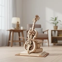 Robotime ROKR Puzzle 3D bois violoncelle magique - 27,5x27,5x47,5 cm - 1 pièce, décoration à la maison, décoration d’étagère,Cadeaux artisanaux pour adultes et adolescents,Jouets éducatifs image 2