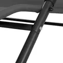 Outsunny Bain de Soleil 2 Places transat avec toit réglable appui-têtes et roulettes en acier et polyester dim. 200L x 137l x 138H cm gris foncé image 8