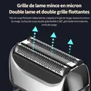 Sparoma rasoir électrique pour homme, système à double lame flottante 360°, rasage à sec et humide, écran numérique, tondeuse intégrée, charge rapide Type-C, 80 min d’autonomie, IPX6 étanche, FK-609 image 2