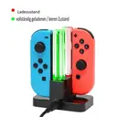 NAXSIR Oplaadstation voor Switch-controllers, 4-voudige Oplader, met Gekleurde LED Acryl Lichtkolommen Zwart image 7