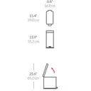 Simplehuman 10L Profile Pedal Bin, Brushed Stainless Steel image 5