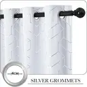 PONY DANCE Stores occultants imprimées sur film, œillets, 2 panneaux, L 140 x l 245 cm (L 55 x l 96 pouces), blanc gris image 4