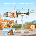 hohem 4-in-1 Foldable Single-Axis Smartphone Gimbal｜Selfie Stick · Tripod · 360° Rotation for Live Streaming｜Portable Anti-Shake Design with Detachable Remote｜Compatible with iOS/Android image 2