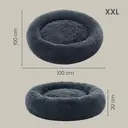 SONGMICS Lit donut pour chien avec housse amovible et lavable gris foncé - Ø 100 cm image 6