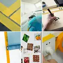 TAPEBEAR Gold Painters Tape 19mm x 50m, 5 rolls - Self-Adhesive Washi Paper Tape for Painting & renovations​​ image 1