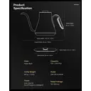 Cocinare FLOW B9 Bouilloire électrique avec contrôle précis de la température et ébullition rapide, 1500 W, noir mat - 0,9 L image 7