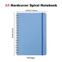 Jubiluu Carnet ligné A5 à spirales et couverture rigide - Bleu image 2