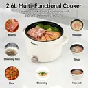 IAGREEA Slow Cooker, 2.6L 1000W Small Crock Pot with Steamer - 2 Heat Manual Control Slow Cooker, Non-Stick Electric Pot for Raman, Soup, Noodles, Steak, Oatmeal, Rapid, with Temperature control image 8