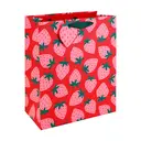 Neon Strawberry Gift Bag Large 26.5 (W) x 33 (L) x 14cm (H)  image 0