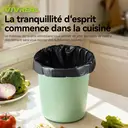 Vivreal Lot de 2 rouleaux de sacs poubelles biodégradables noir - 100 x 10 L image 1