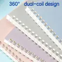 Deli 0 Series Lot de 4 carnets à spirale A5, papier ligné 70g/m² - 80 feuilles / 160 pages image 3