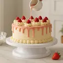 Essentials by Premier White Turntable Stand, Modern Turntable Stand, Desserts and Cake Stand, Stylish Revolving Cake Turntable image 2