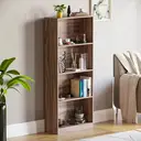 Vida Designs Bookcase Cambridge 4 Shelves Walnut Large image 2