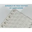 KEVAHOME Lot de 2 paniers à déchets en polypropylène (PP) façon rotin - Blanc - 10 x 10 x 11" H image 9