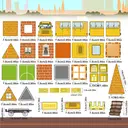 XINQIYUAN Jouet Éducatif Dalles Magnétiques Billes Magnétiques Enfant Set de Blocs de Construction Assemblage Dalles Thème Villa 7.5cm 81pièces [Mélange aléatoire – Couleurs issues uniquement de la photo principale] image 4