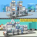 XINQIYUAN Qiyuan Jouet Éducatif Set de Blocs de Construction Magnétiques Commissariat 7.5cm 52pièces [Mélange aléatoire – Couleurs issues uniquement de la photo principale] image 2