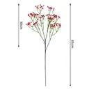 Wei's Moment 5Pcs Artificial 
Flowers, Fake Flowers Silk Plastic Artificial Gypsophila Realistic Flower Arrangements Wedding Decoration Table Centerpieces Red image 4