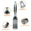 ROLLINGDOG Kit de pinceaux de peinture 5 pièces, pinceaux professionnels à poils synthétiques, pour murs, plafonds, meubles, portes et fenêtres, peinture intérieure et extérieure, bricolage, rénovation, amélioration de la maison, poignée ergonomique, résistants à la perte de poils image 1