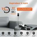 ATSHARK A-081 Aspirateur à main 8000 Pa léger et portable, chargement sans fil - Blanc image 4