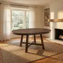 Dining Table Roseville Extendable Round/Oval 115x115-154cm Walnut image 7