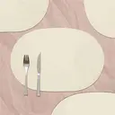 PP Placemats Set of 6 for Dining Table，PP oval placemat BL pearl rice， Washable Woven Vinyl Non-Slip 18x12 inches Placemat Heat-Resistant Durable Table Mats for Dining Table Easy to Clean image 4