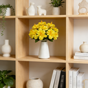 Yuejia Lot de 3 bouquets de fleurs artificielles en soie hibiscus tropical jaune - 45 cm image 4